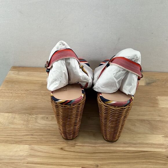 Kate Spade Patio Wedge Sandals- Sidewalk Stripe- Size 11- NIB - Picture 4 of 6